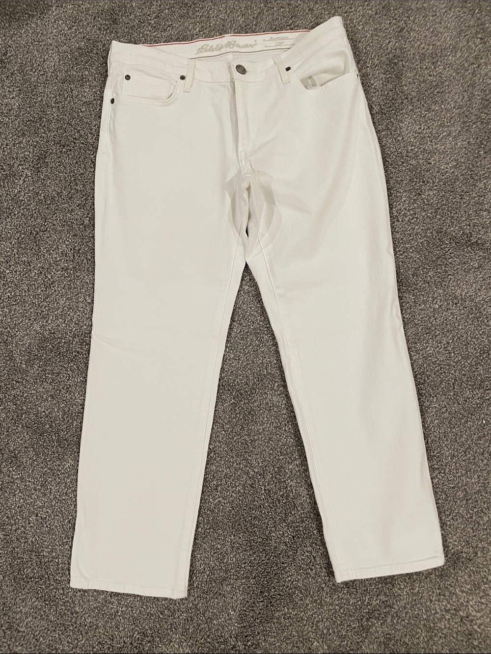 Eddie Bauer Boyfriend Crop White Jeans